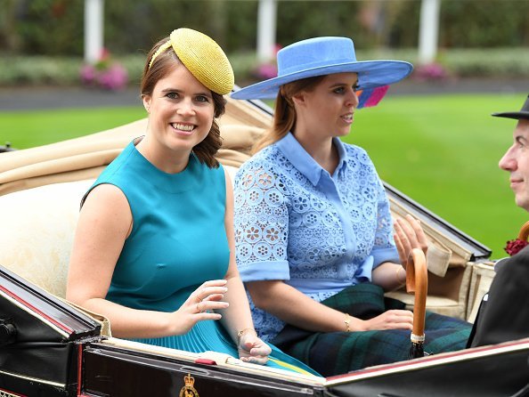 Princess Eugenie of York and Princess Beatrice of York at day one of Royal Ascot at Ascot Racecourse in Ascot, England. Photo: Getty Images,