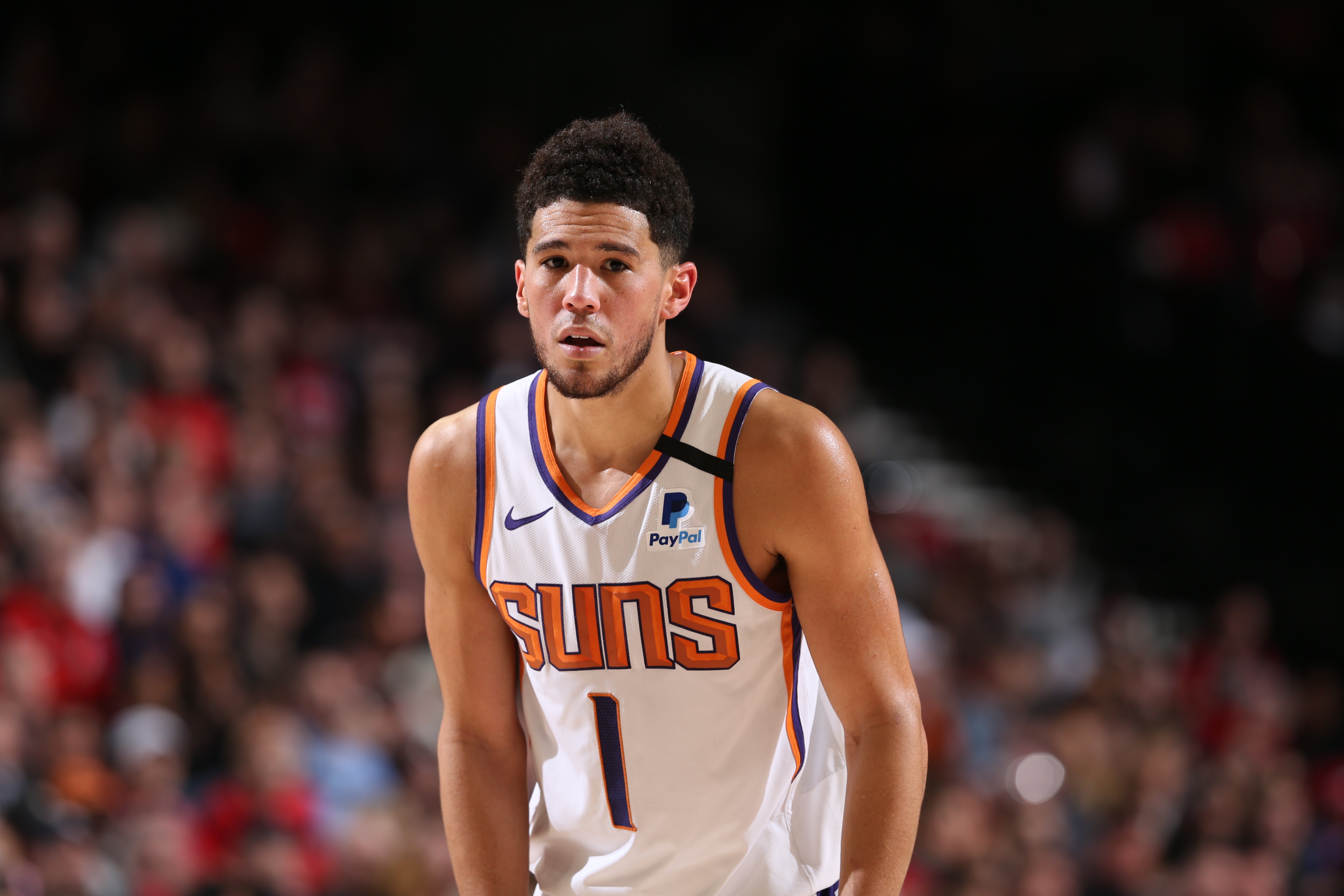 Devin Booker during a game on March 10 , 2020 at the Moda Center Arena | Photo: Getty Images