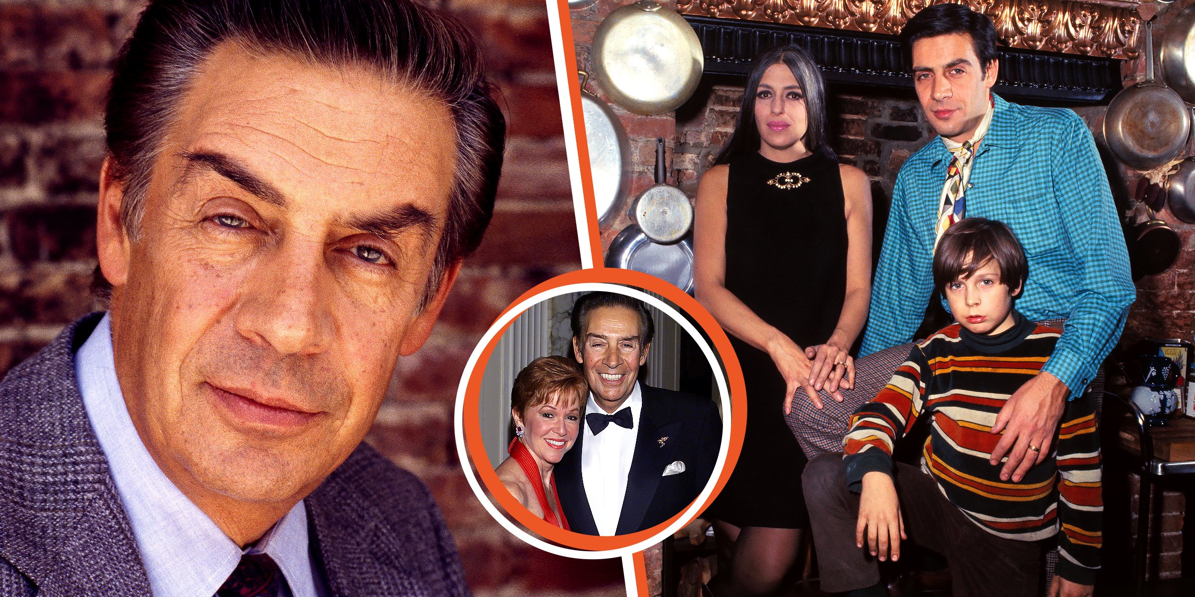 Jerry Orbach | Orbach with wife Elaine | Obarch, first wife Marta Curro and son Tony | Source: Getty Images