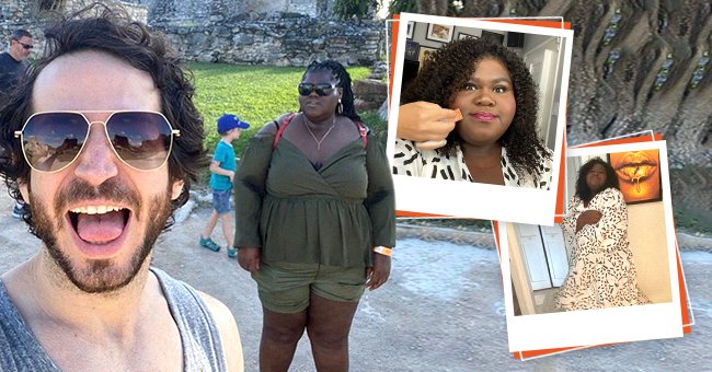 Brandon Frankel and Gabby Sidibe with a sneak peek of the "Empire" star's new look | Source: Instagram.com/brandontours, Instagram.com/gabby3shabby