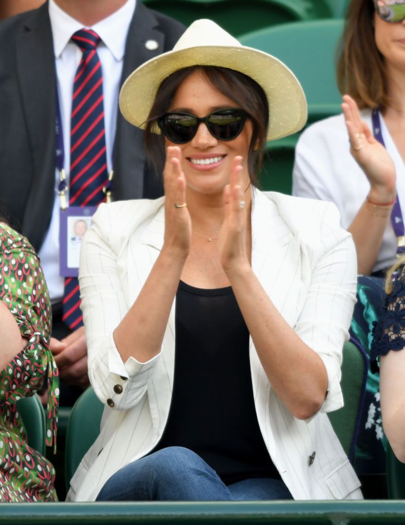  Meghan, Duchess of Sussex attends day 4 of the Wimbledon Tennis Championships at the All England Lawn Tennis and Croquet Club  | Getty Images