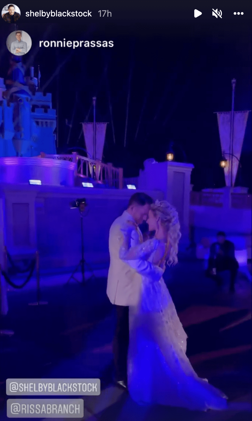 Shelby Blackstock dancing with his wife, Marissa Branch, during their wedding at Walt Disney World on February 12, 2022. | Source: Instagram.com/Shelbyblackstock