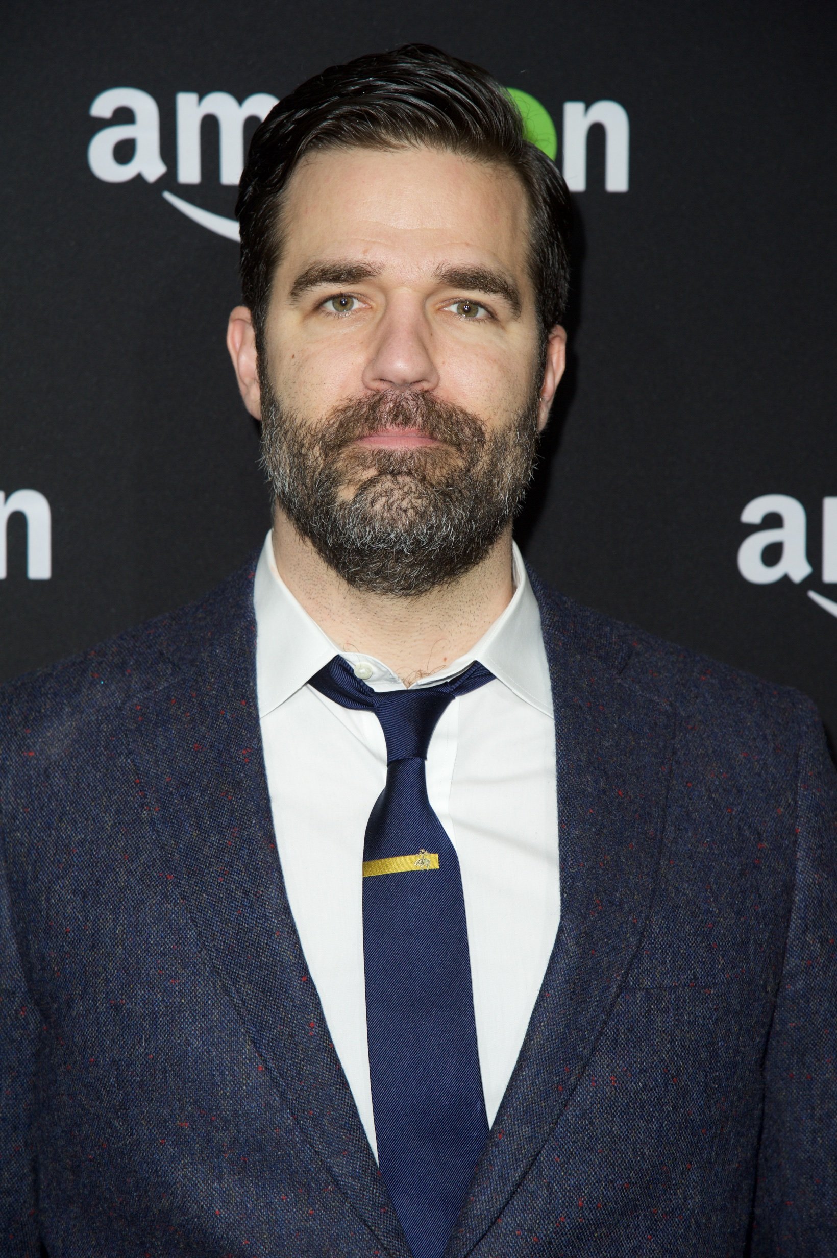 Comedian Rob Delaney arrives at the Amazon Studios Golden Globes party on January 10, 2016  | Photo: Getty Images