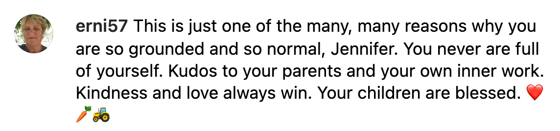 A fan commented on Jennifer Garner's post on May 22, 2023 | Source: https://www.instagram.com/jennifer.garner/