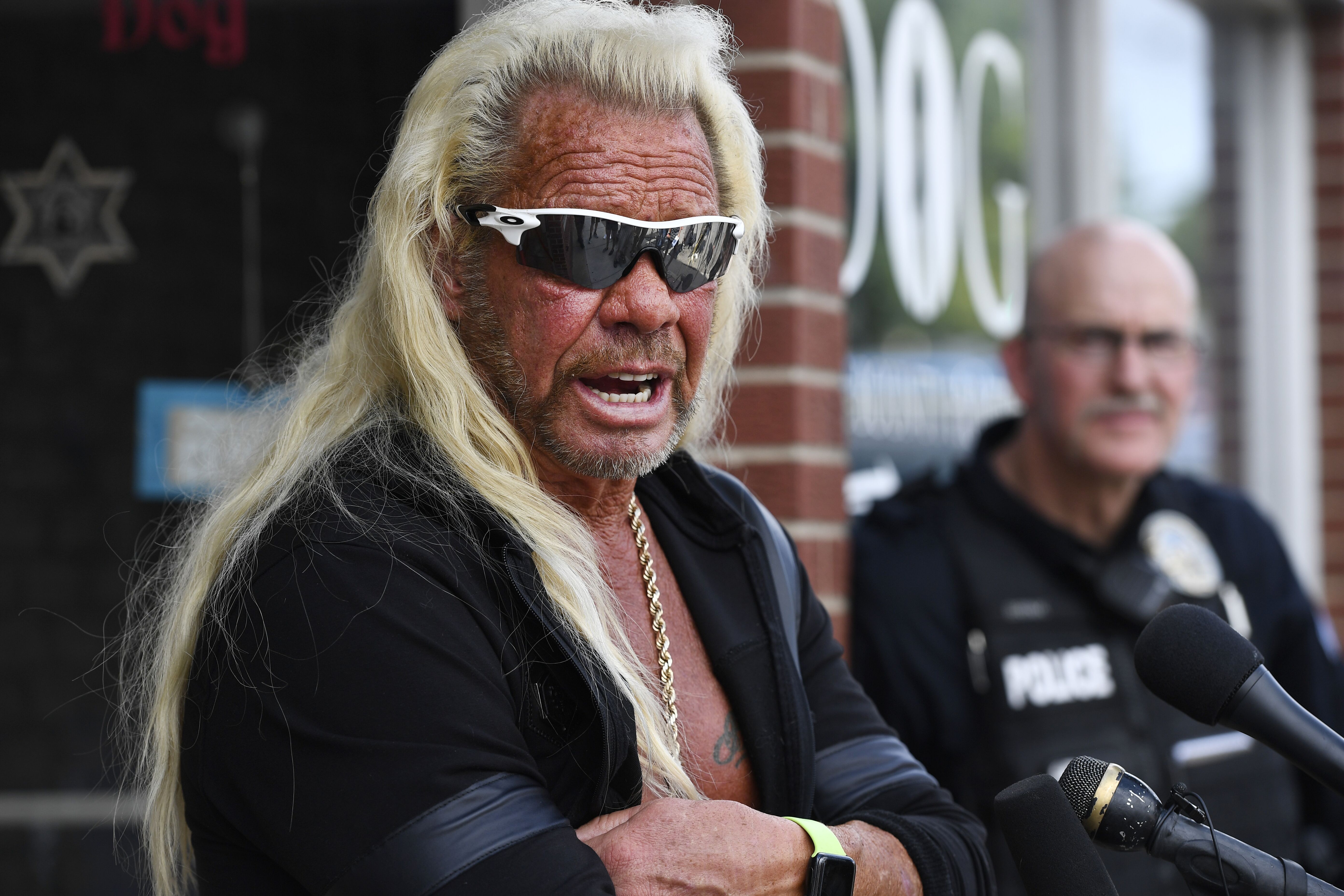 Duane "Dog The Bounty Hunter" Chapman during a press conference in front of his store August 02, 2019 | Photo: Getty Images
