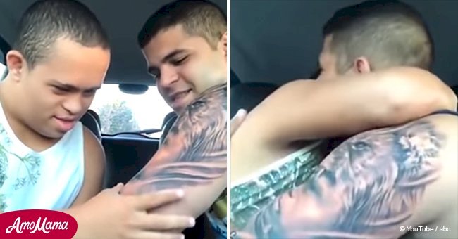 Man gets tattoo on his arm of little brother with Down’s syndrome and his reaction is pure love