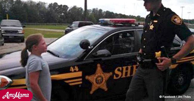 Police officer surprises 9-year-old girl running lemonade stand with an amazing gift