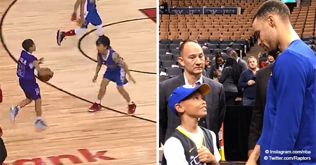 10-year-old boy whose moves on the court went viral meets Stephen Curry ahead of Raptors game