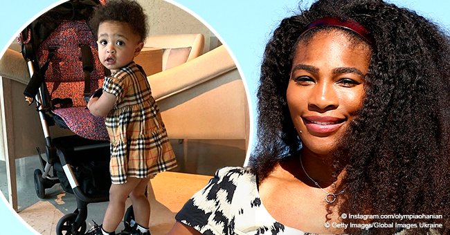 Serena Williams' daughter Olympia shows off her 'strong' legs in $240 Burberry dress in new pic