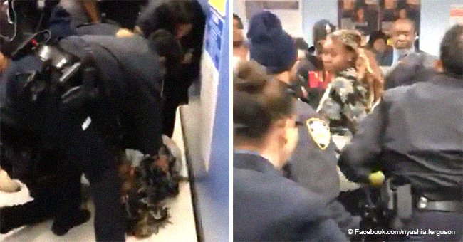 Black mother cries & begs for help as NYPD 'wrestle' her baby away in troubling video