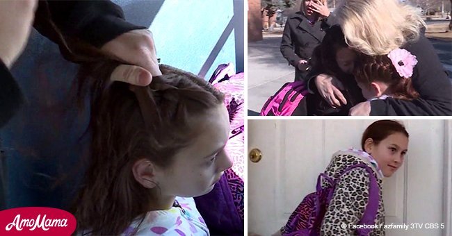 Bus driver braids girl's hair everyday after finding out her mom died and dad can't help