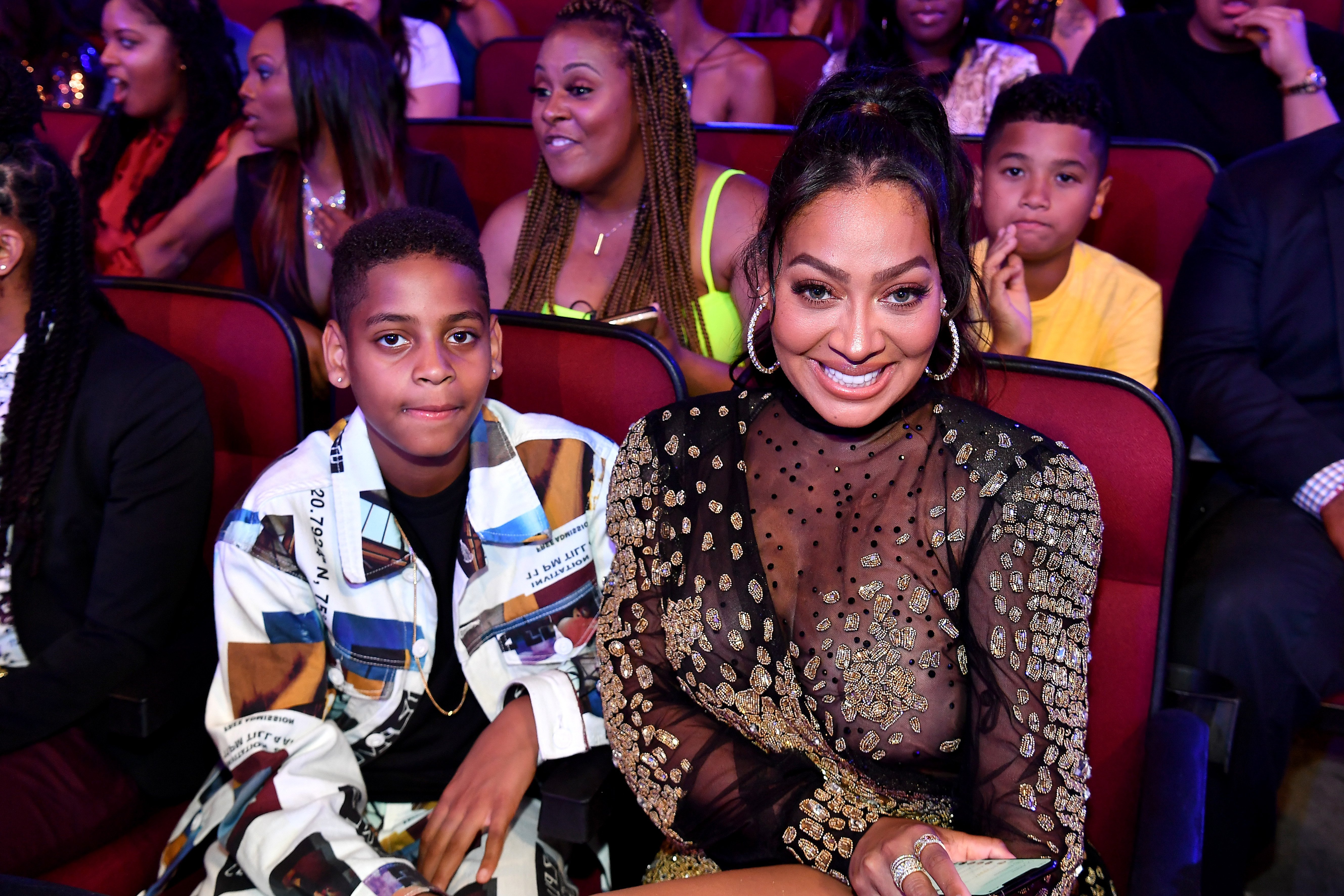 La La Anthony and her son with Carmelo Anthony, Kiyan, at the 2019 BET Awards. | Photo: Getty Images