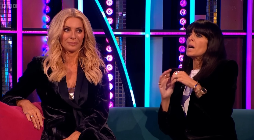 Tess Daly and Claudia Winkleman during their "It Takes Two" interview from a post dated December 10, 2025. | Source: YouTube/George Clarke Strictly & Lives