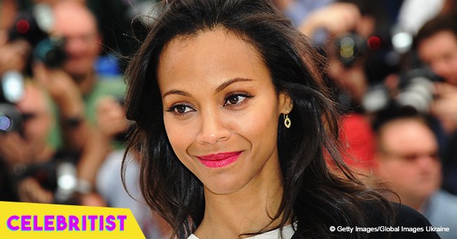 Zoe Saldana stuns in strapless leopard print suit, enyoying time on the beach