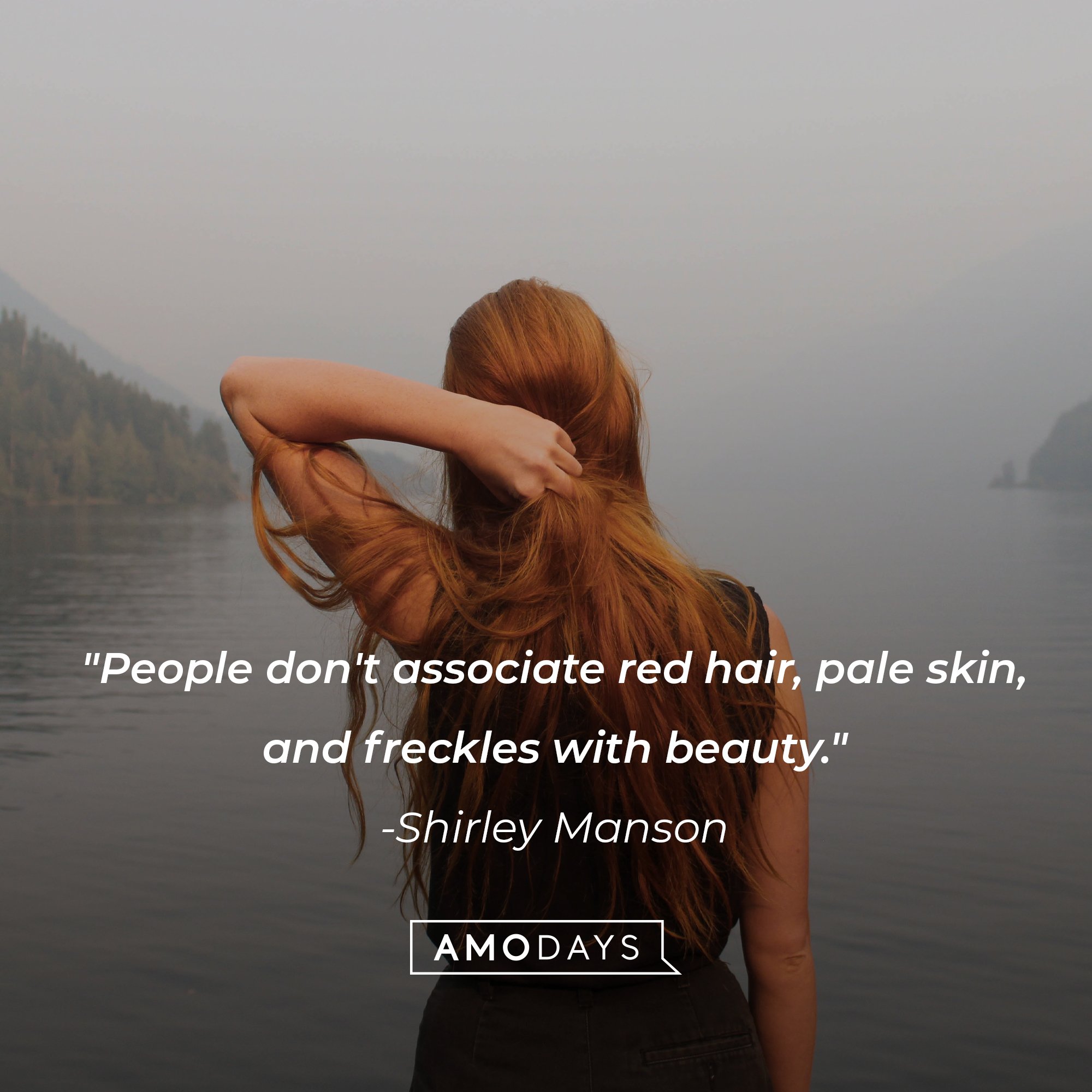 Shirley Manson’s quote: "People don't associate red hair, pale skin, and freckles with beauty." | Image: AmoDays