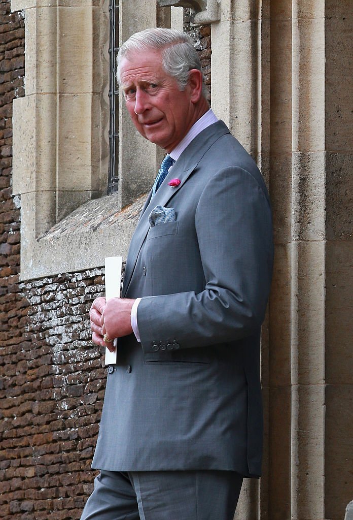 Prince Charles at the Church of St Mary Magdalene on the Sandringham Estate for the Christening of Princess Charlotte | Photo: Getty Images