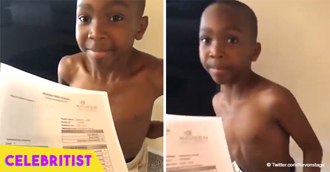 Proud dad goes viral after 'yelling' at son for getting good grades 