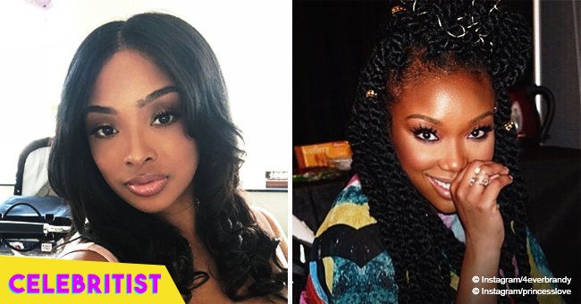 Brandy sparks pregnancy rumors while arguing with Princess Love in recent video