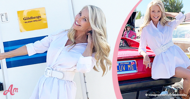 Former DWTS Contestant Christie Brinkley Poses with Red Ferrari in New Pics but Fans Notice No Cast