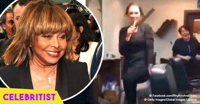 Hilarious moment when barber shop staff danced while having Tina Turner sing-off went viral in 2018