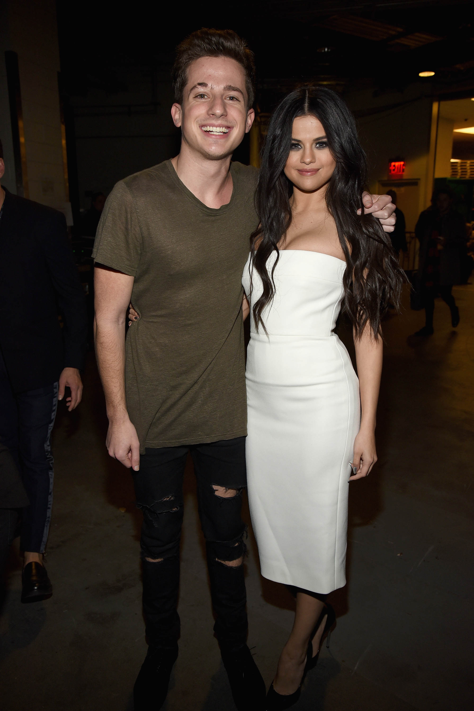 Charlie Puth and Selena Gomez at Z100's Jingle Ball 2015 on December 11, 2015, in New York City. | Source: Getty Images