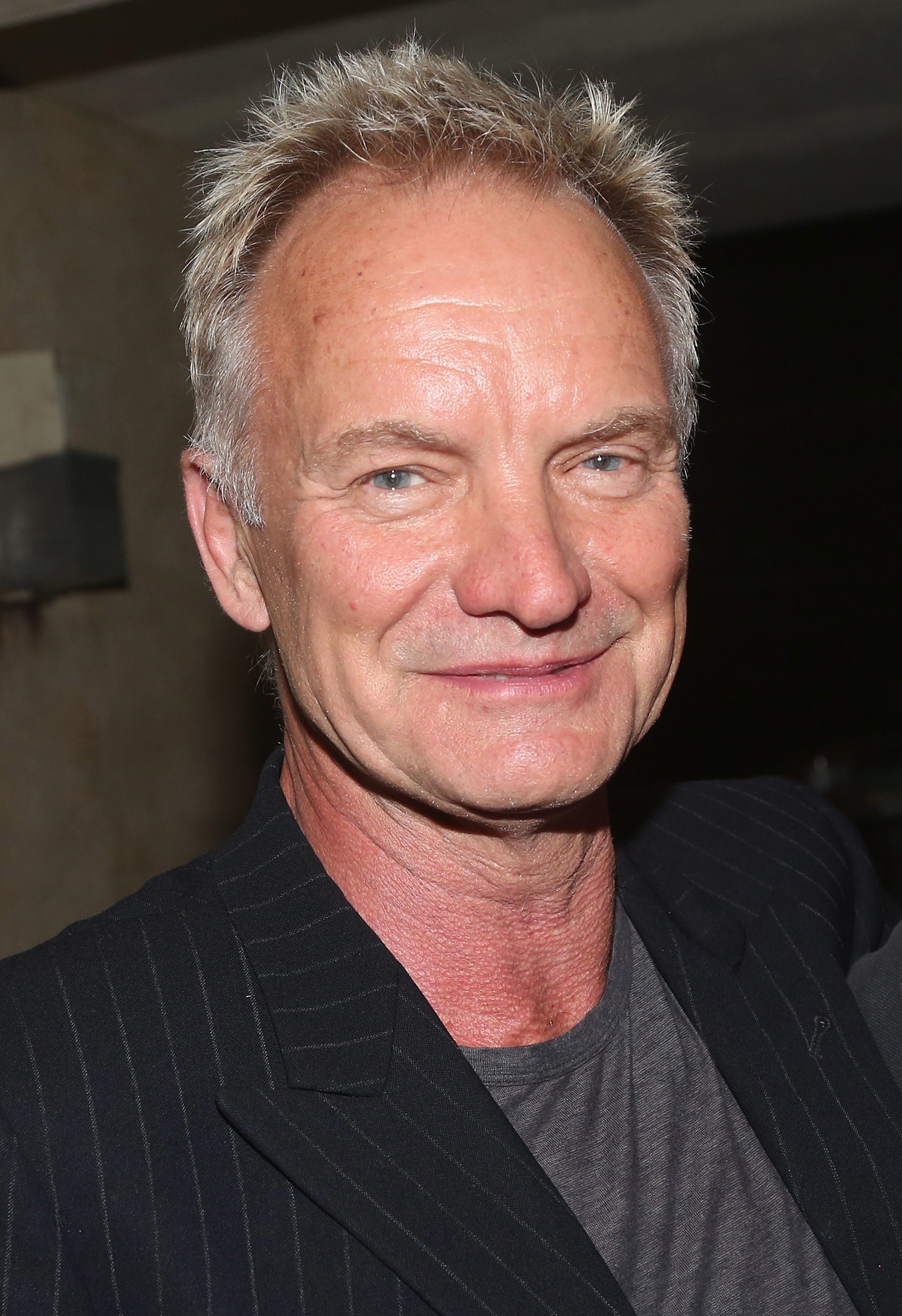 Sting poses backstage at the hit musical "The Band's Visit" on Broadway at The Barrymore Theatre in New York City on May 31, 2018. | Source: Getty Images