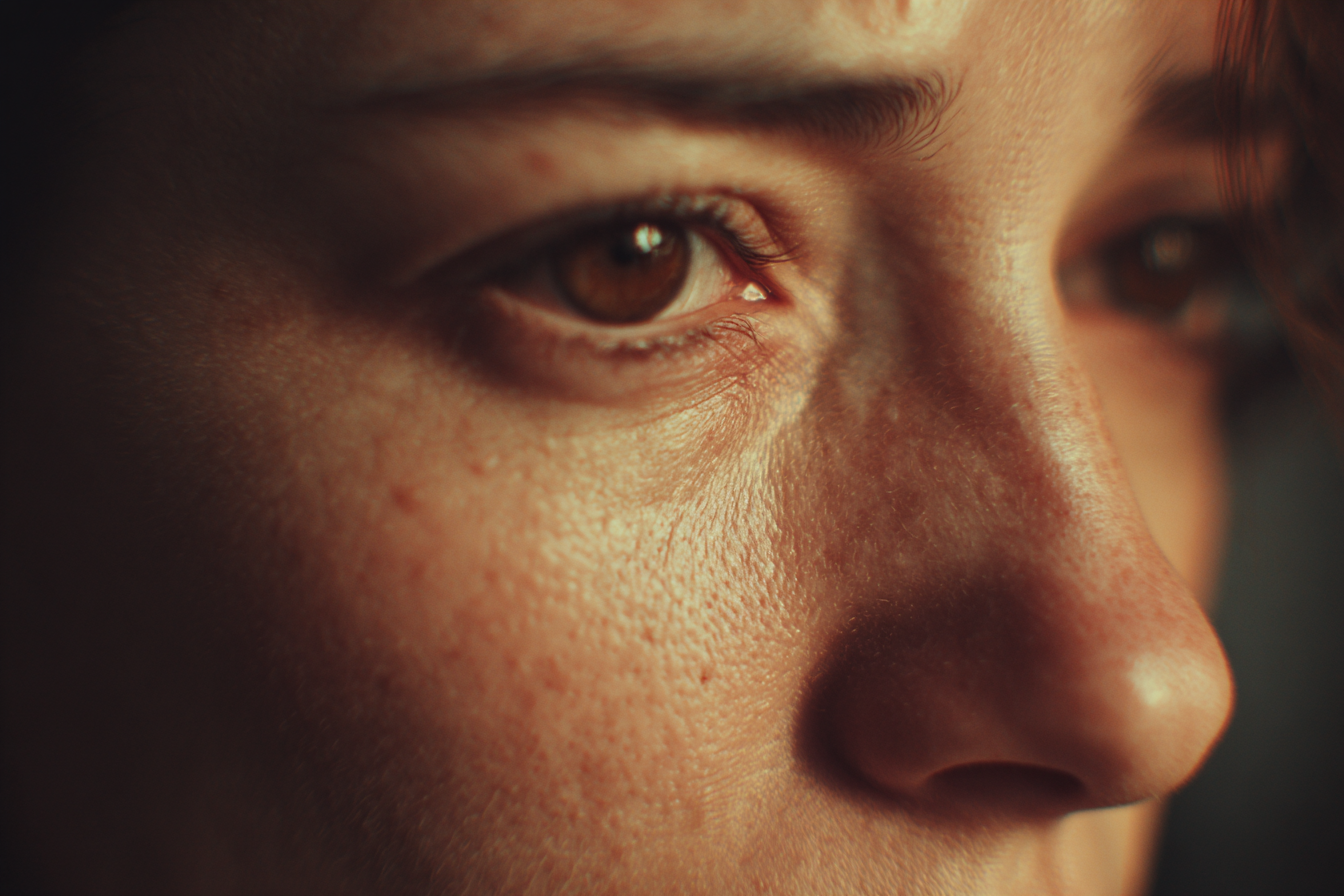A close-up shot of a woman's face | Source: Midjourney