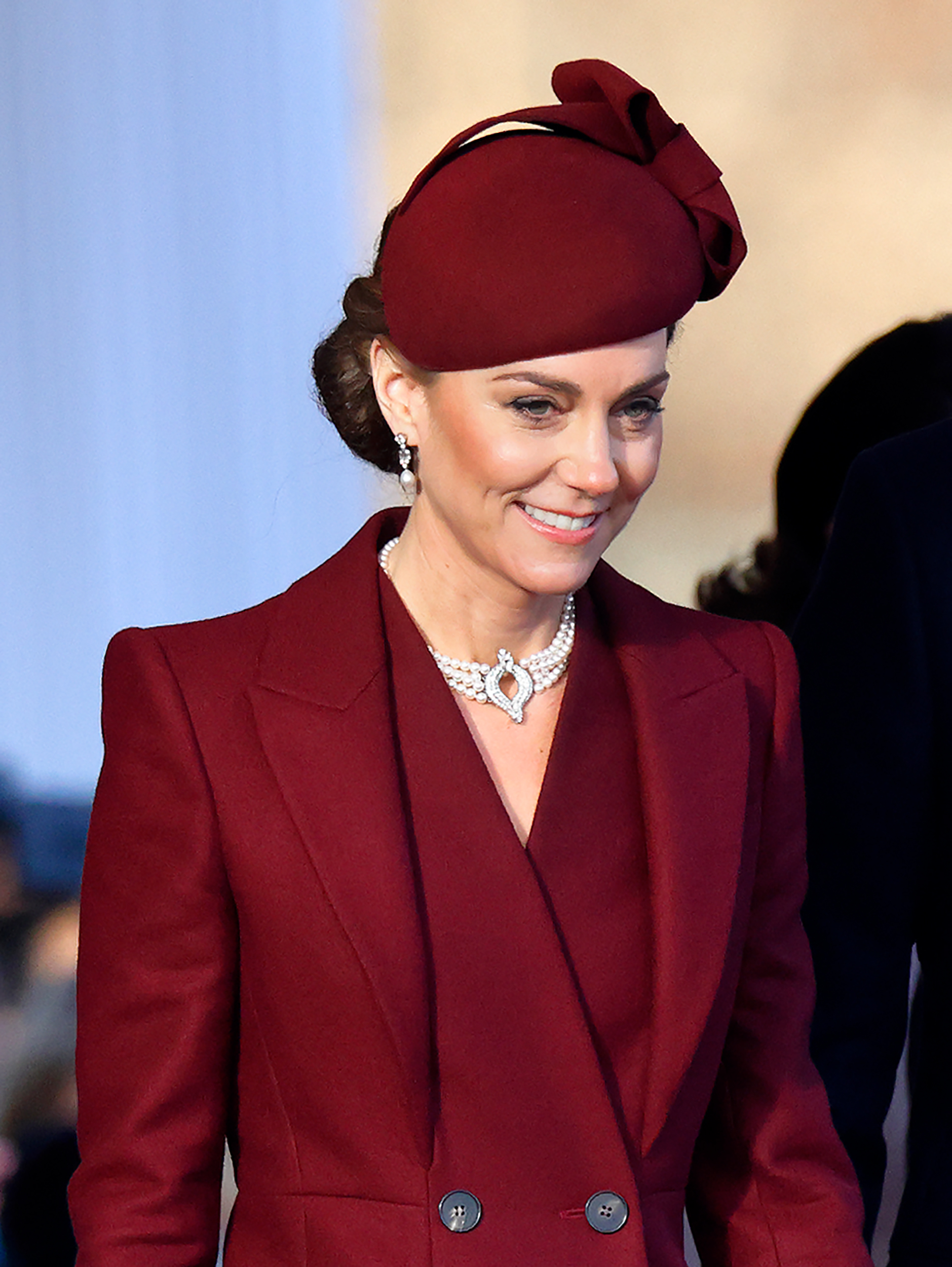 Princess Catherine attends the Ceremonial Welcome, at Horse Guards Parade, for the The Amir of the State of Qatar, on day one of his State Visit to the United Kingdom in London, England, on December 3, 2024 | Source: Getty Images