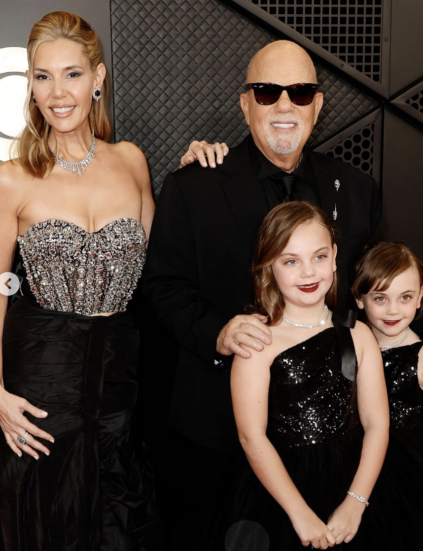 Billy and Alexis Joel with their daughters, Della Rose and Remy Anne at the Grammy Awards as seen in an Instagram carousel dated February 4, 2024 | Source: Instagram.com/entertainmenttonight/