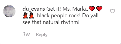 Source: Instagram l Marla Gibbs l A fan comments on Marla Gibbs' post