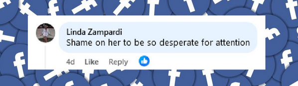 A user's comment on Lily-Rose Depp's appearance at an outdoor photoshoot in Beverly Hills, from a post dated October 27, 2024 | Source: Facebook/DailyMail