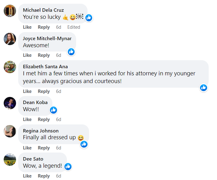 Fan comment's on Ira Wong's Facebook post featuring Richard Chamberlain on March 22, 2023, in Honolulu, Hawaii | Source: Facebook/Ira Wong