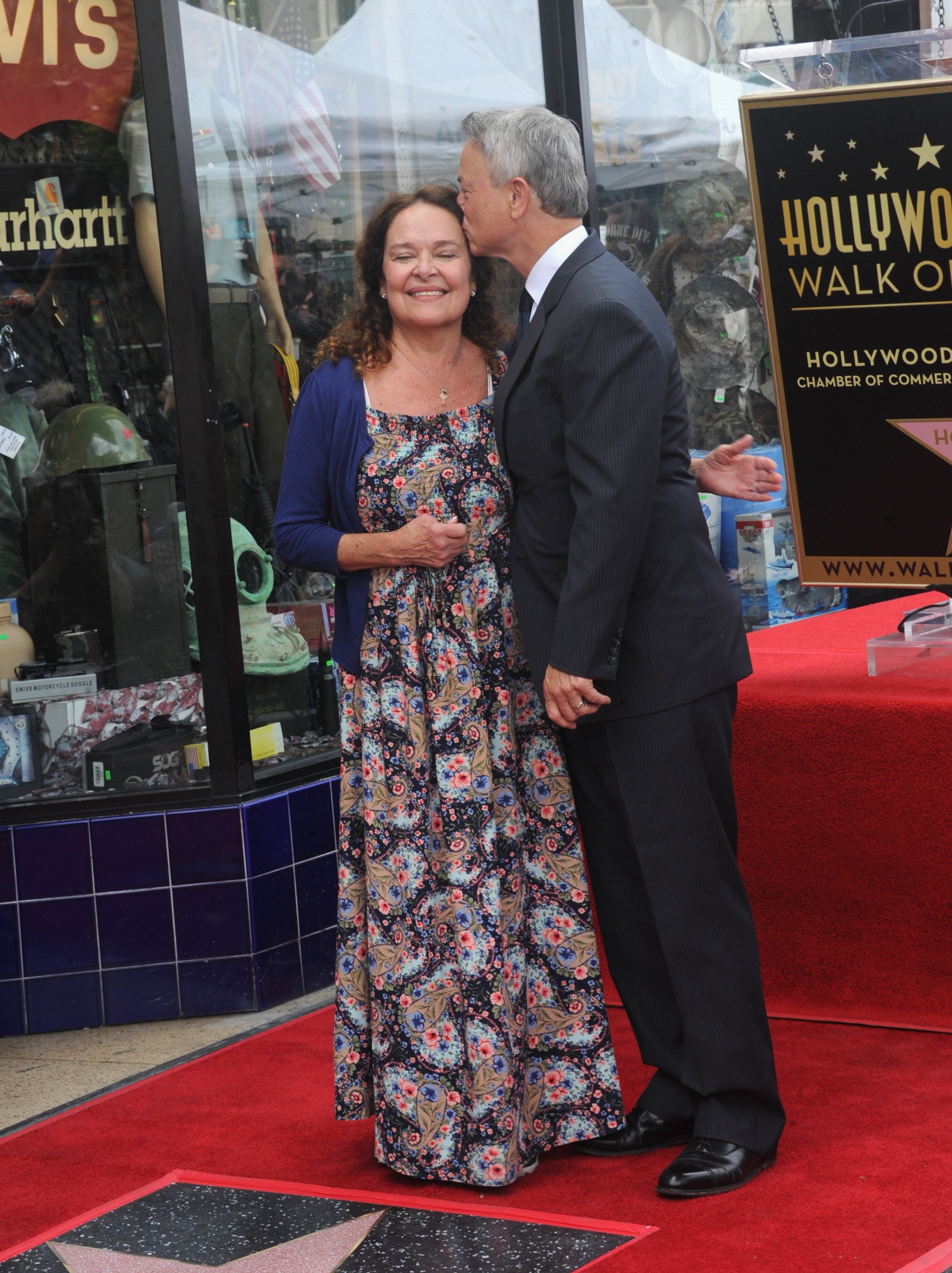 Gary Sinese and wife Moira Sinese at Gary Sinise's Star Ceremony On The Hollywood Walk Of Fame on April 17, 2017 in Hollywood, California | Source: Getty Images 
