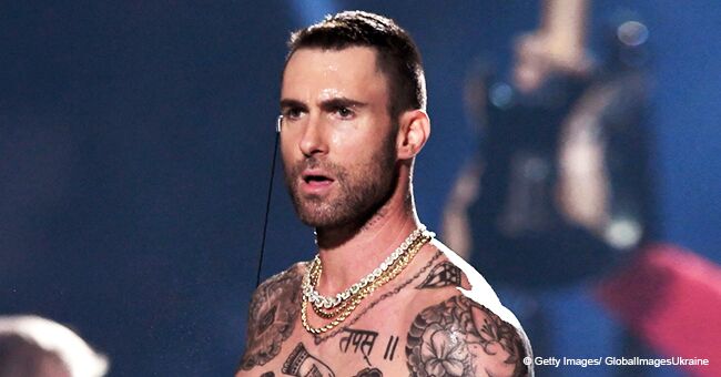 Adam Levine Shows off His Tattoos in a Racy Beach Photo with His Beloved Wife