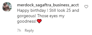 A fan's comment on LisaRay McCoy's photo on her 54th birthday. | Photo: Instagram/thereallraye1