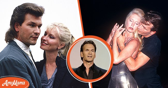 [Left] Patrick Swayze poses for some portrait shots with his wife Lisa Niemi, circa 1980s; [Middle] A portrait of Patrick Swayze; [Right] Patrick Swayze (1952-2009) dances with his wife Lisa Niemi during the 1994 World Music Awards | Source: Getty Images
