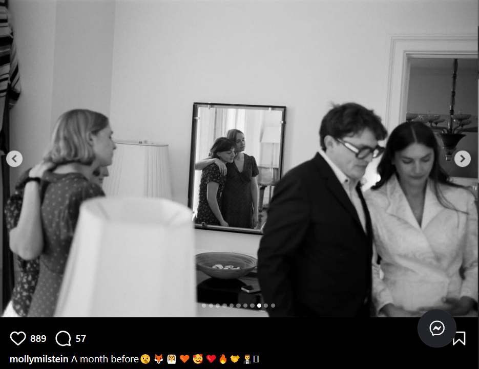 Molly Milstein and Sam Michael Fox are seen during their wedding ceremony, dated November 5, 2025 | Source: Instagram/mollymilstein