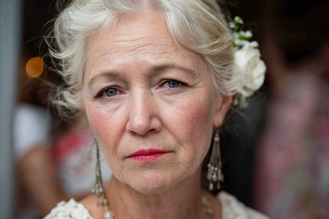 An older woman at her son's wedding | Source: Midjourney