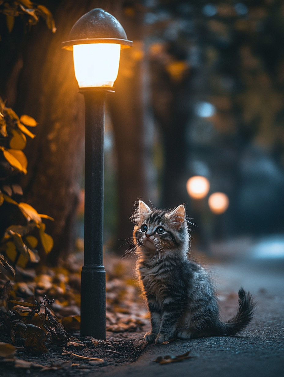 A kitten in the street | Source: Midjourney