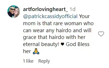 A netizen praised Shirley Jones for her eternal charm | Source: instagram.com/patrickcassidyofficial