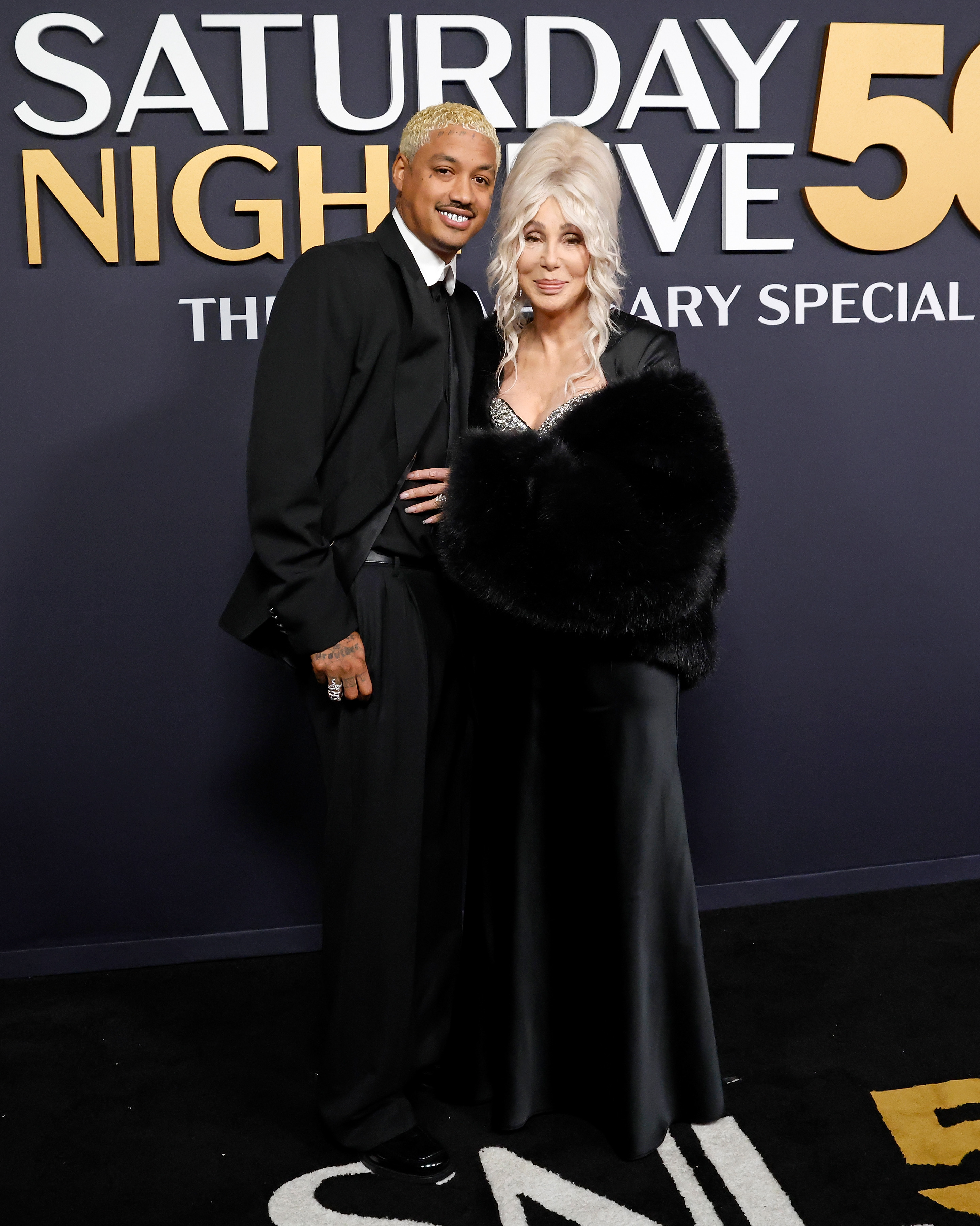 Alexander Edwards and Cher at "SNL50: The Anniversary Special" on February 16, 2025, in New York City. | Source: Getty Images