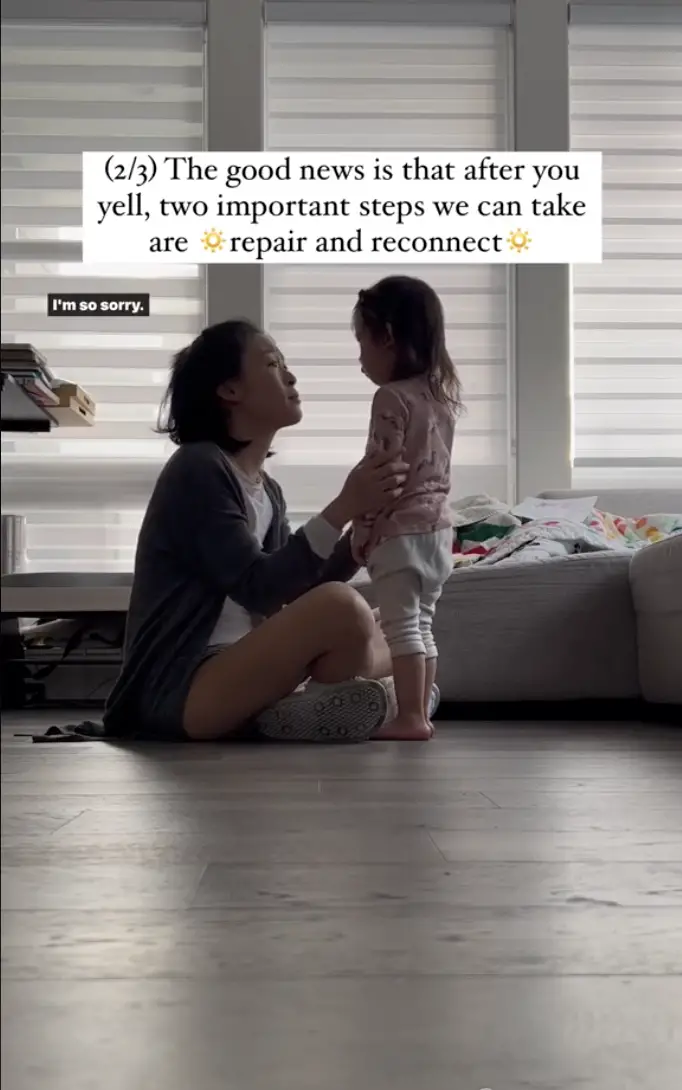 Gigi Gentle Parenting her daughter in a TikTok clip released on April 17, 2023 | Source: TikTok/mom.ma.gi