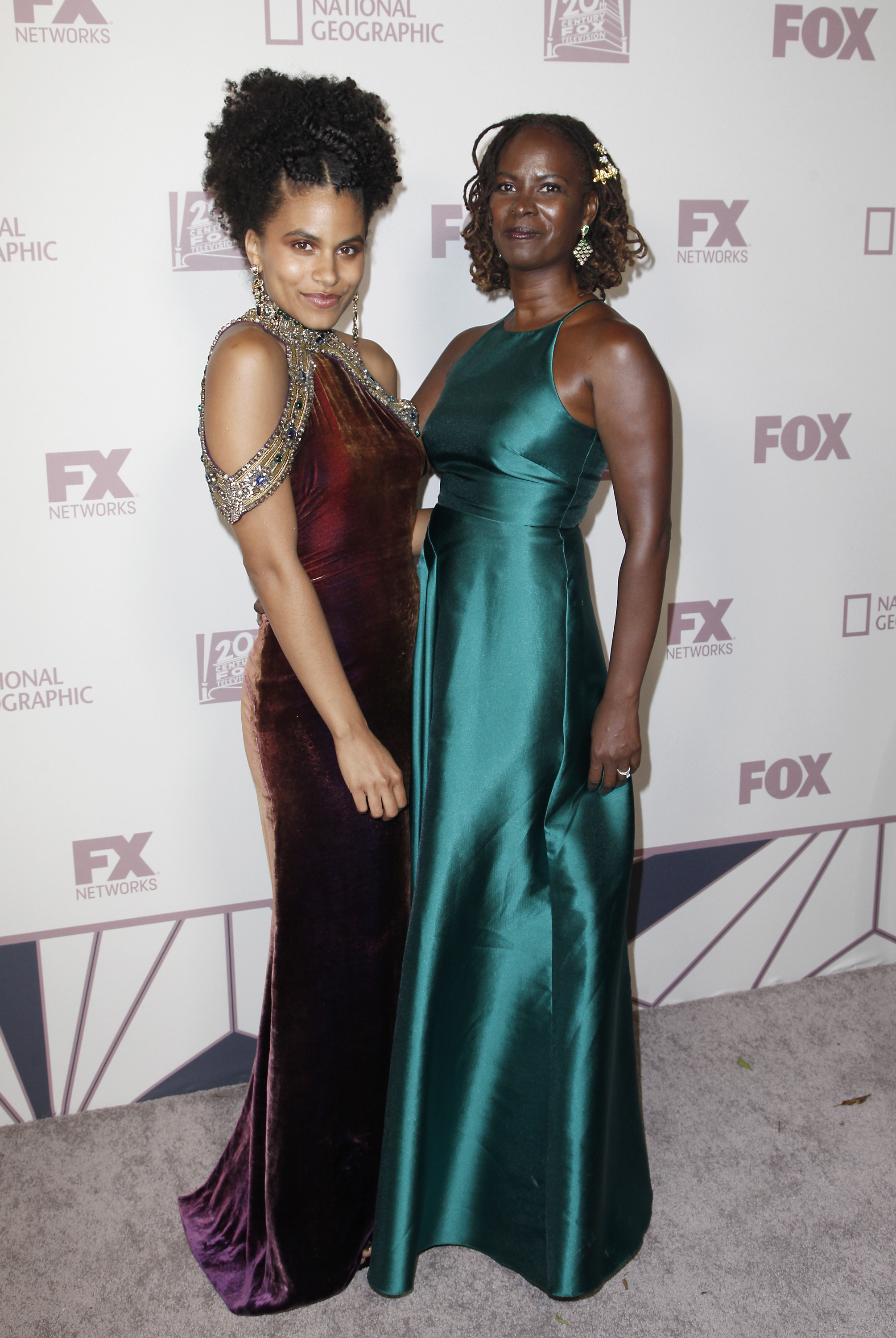 Zazie Beetz and Michelle Beetz at the FOX Broadcasting Company, FX, National Geographic, and 20th Century Fox Television 2018 Emmy Nominee Party on September 17, 2018, in Los Angeles | Source: Getty Images
