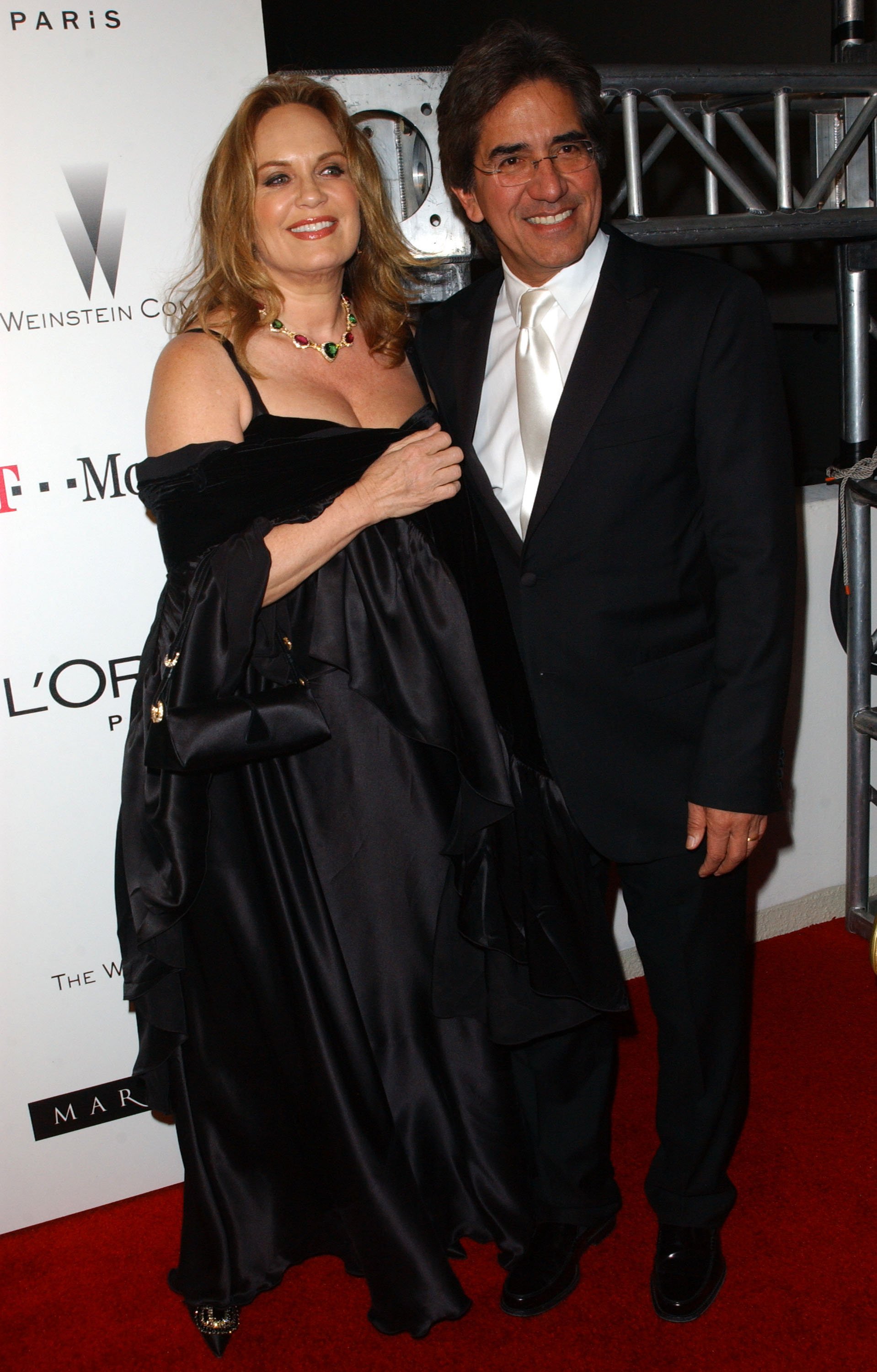 Catherine Bach and Peter Lopez at The Weinstein Company's Golden Globes After Party in Beverly Hills, California, on January 15, 2007 | Source: Getty Images