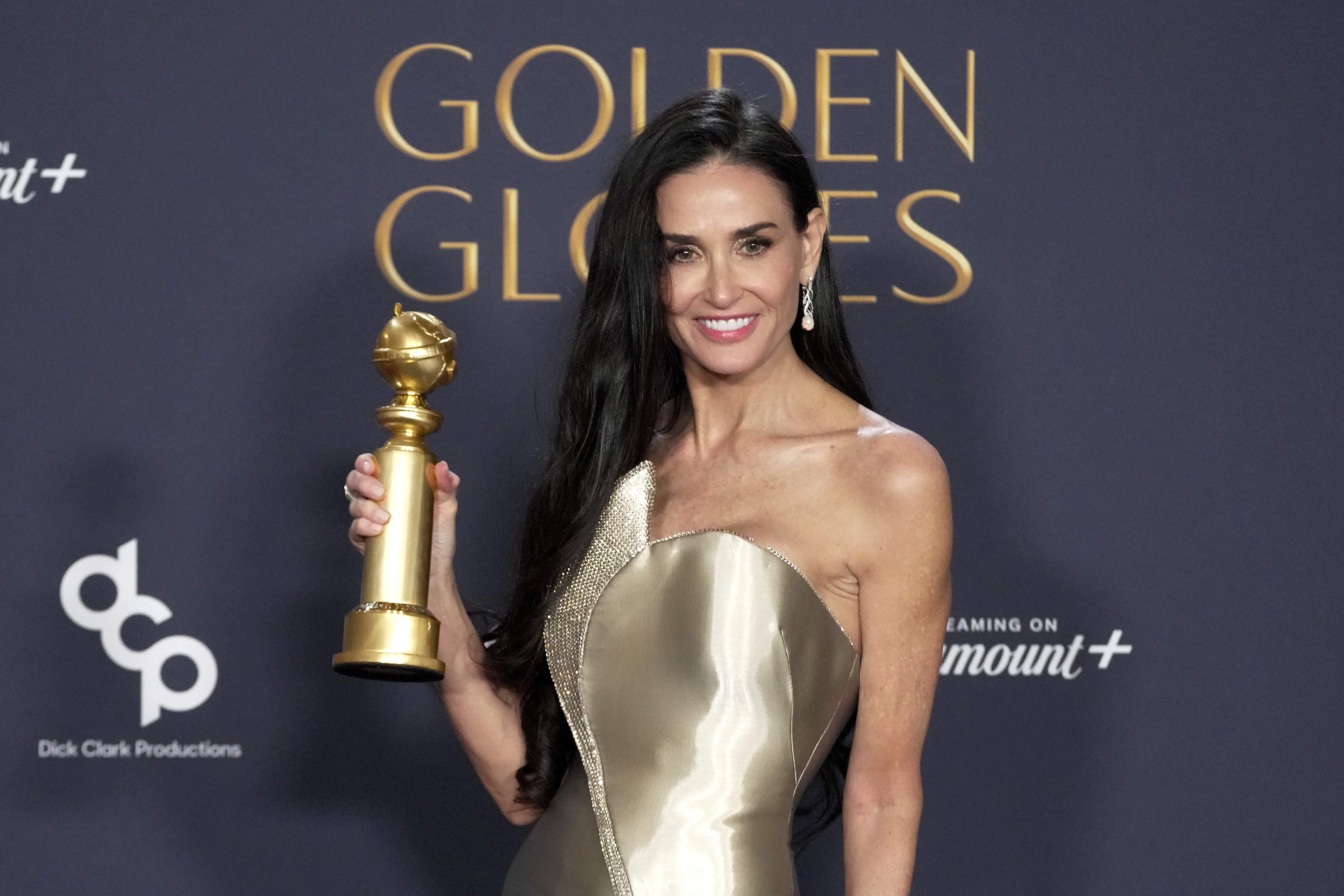 Demi Moore at the 82nd Annual Golden Globe Awards at The Beverly Hilton on January 05, 2025, in Beverly Hills, California. | Source: Getty Images