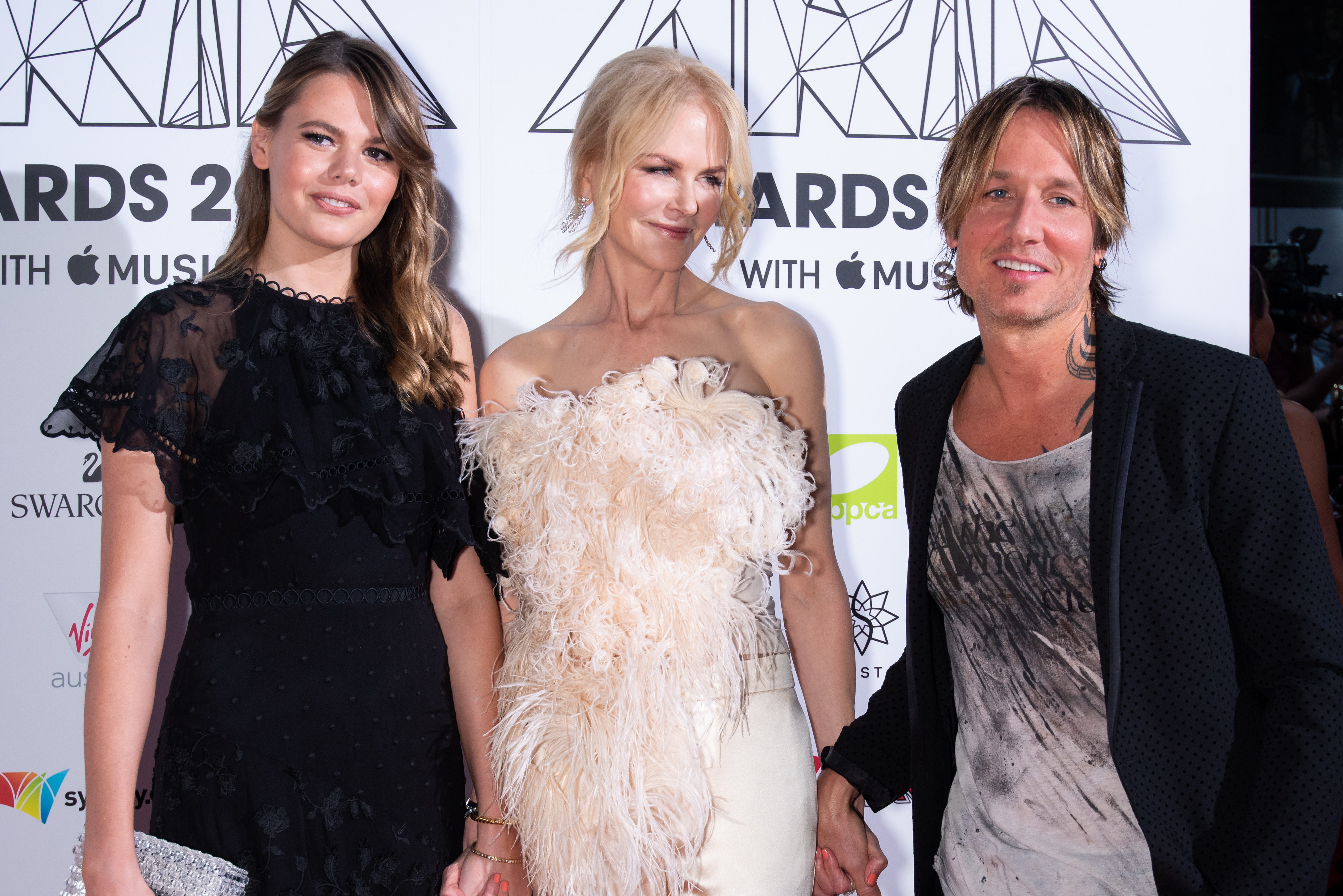 Lucia Hawley, Nicole Kidman and Keith Urban in Sydney, Australia on November 28, 2018 | Source: Getty Images