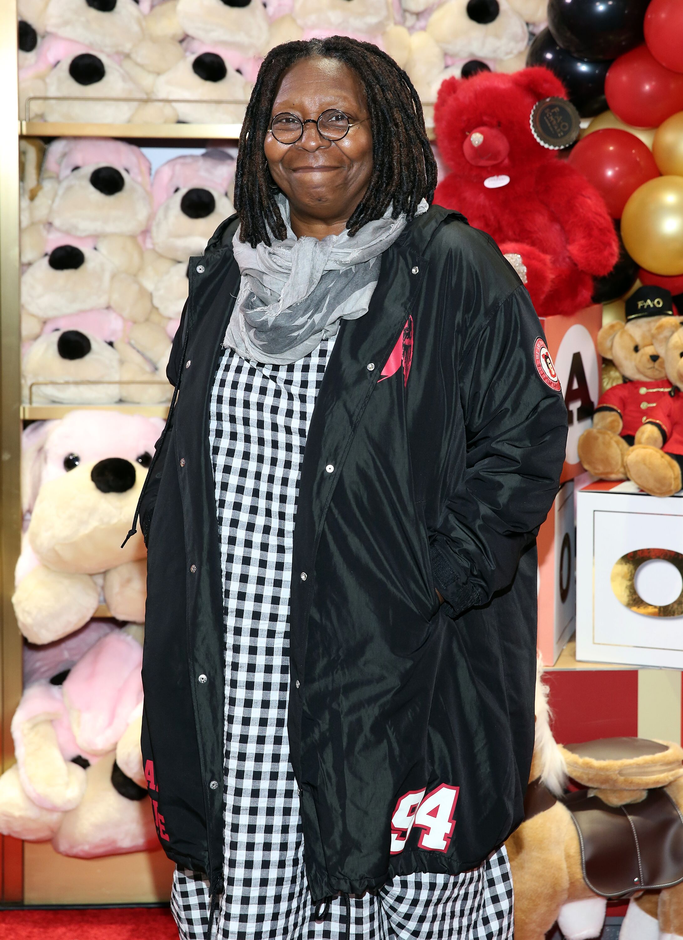 Whoopi Goldberg at the FAO Schwarz Grand Opening Event at Rockefeller Plaza in 2018 | Getty Images