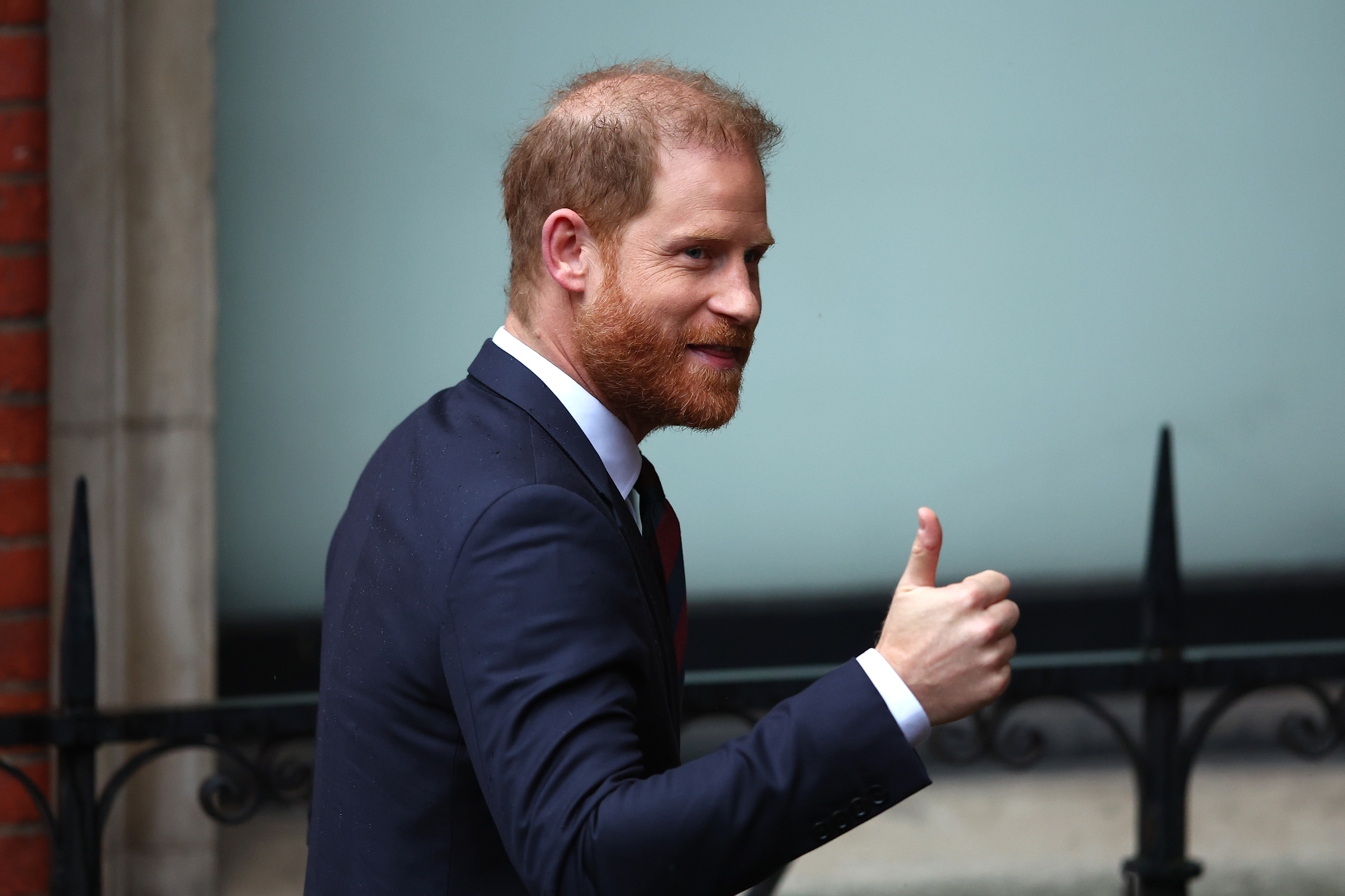 Prince Harry departs from a court case against Associated Newspapers Ltd at The Royal Courts of Justice on January 21, 2026 in London, England | Source: Getty Images