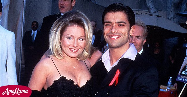 Actress Kelly Ripa, with actor Mark Consuelos arrive at the Soap Opera Digest Awards in Los Angeles, CA, February 28, 1997. | Source: Getty Images