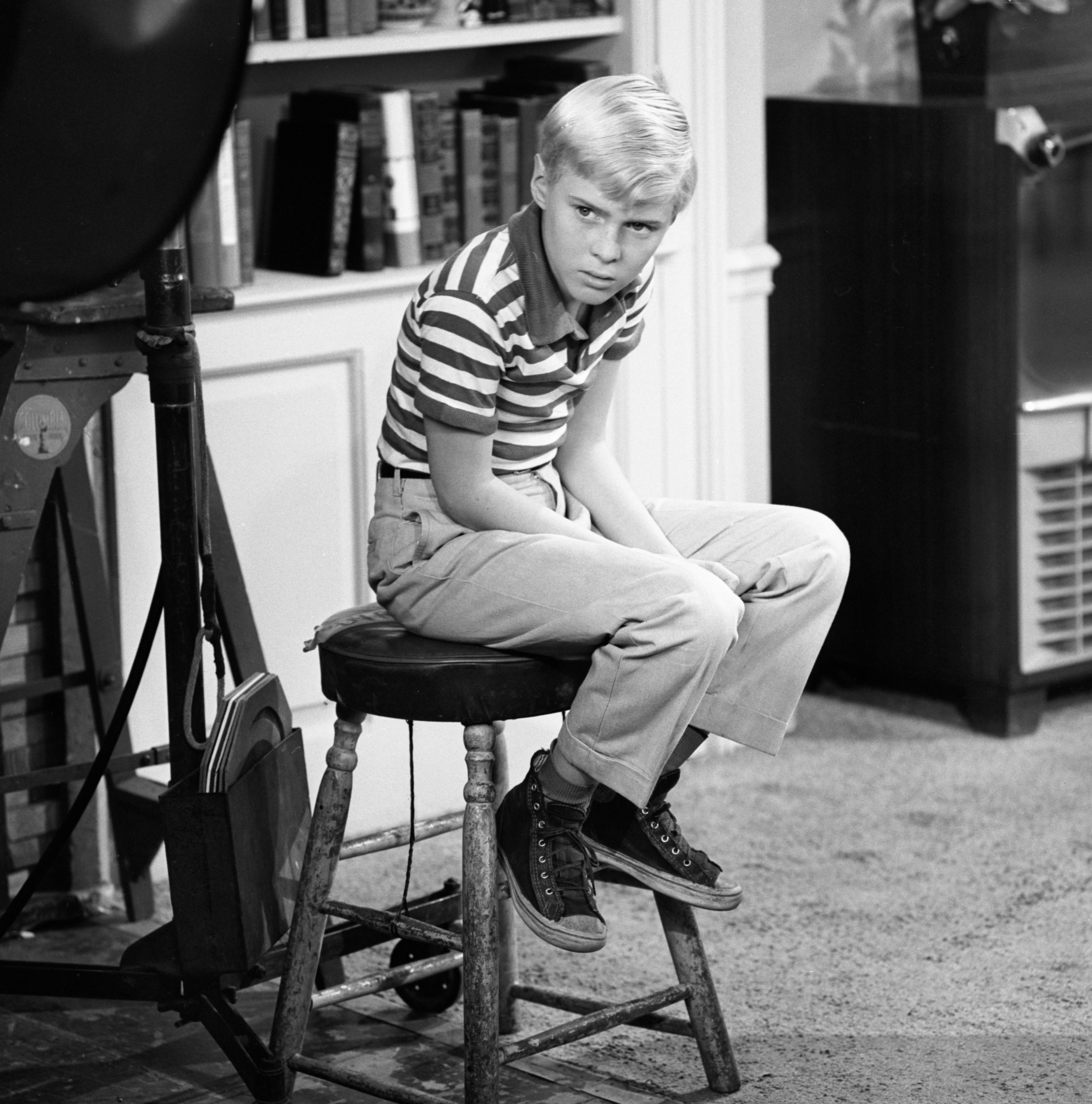 Jay North on the set of "Dennis the Menace" on March 10, 1963 | Source: Getty Images